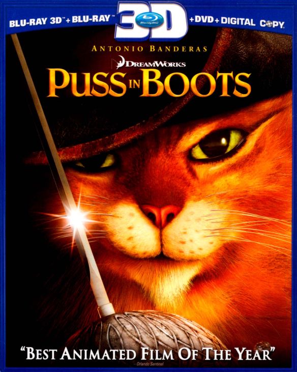  Puss in Boots [Blu-ray/DVD] [Includes Digital Copy] [3D] [Blu-ray/Blu-ray 3D/DVD] [2011]
