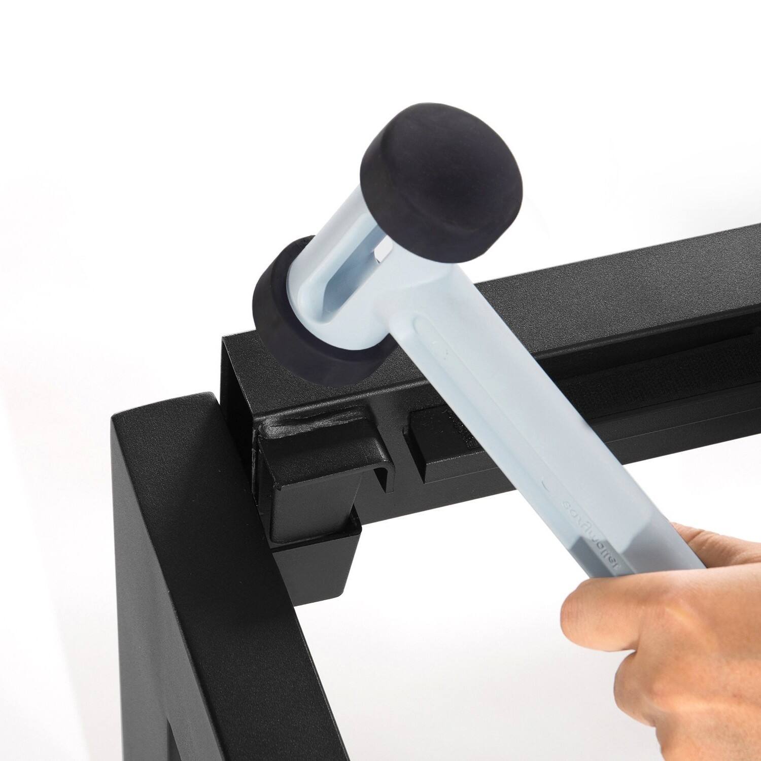 Back. Hivvago - King size 18 Inch Easy Assemble Metal Platform Bed Frame Wooden Slats - Black.