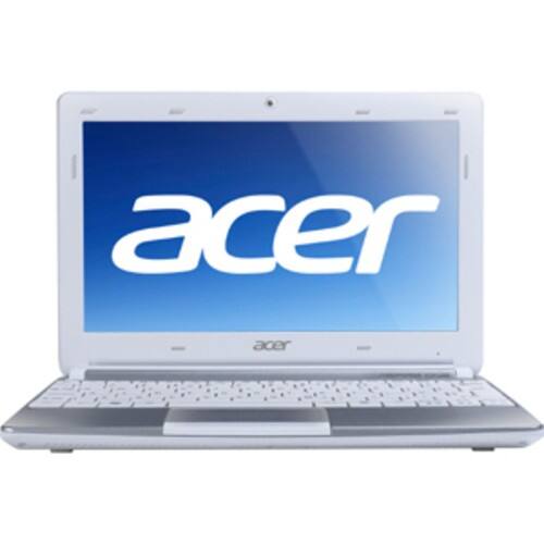 Front Standard. Acer - 10.1" Aspire One Netbook - 1 GB Memory - 320 GB Hard Drive - Seashell White.