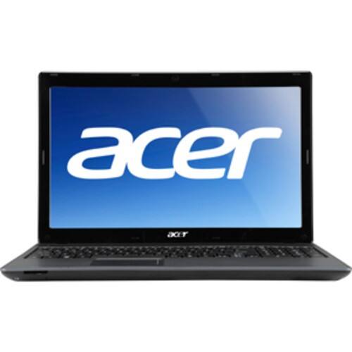 Front Standard. Acer - 15.6" Aspire Notebook - 2 GB Memory - 320 GB Hard Drive - Mesh Gray.