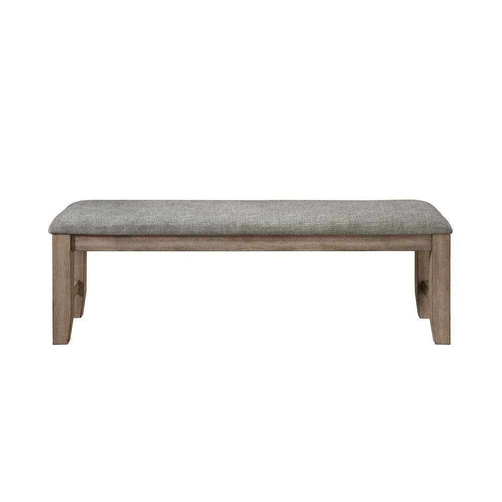 Angle. New Classic Furniture - Harrisburg Wood Dining Bench - Brown.