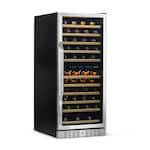 NewAir - 116-Bottle Dual Zone Wine Cooler - Stainless steel - Front_Standard