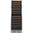 NewAir - Premier Gold Series 160-Bottle Wine Cooler - Stainless Steel/Black - Larger Front
