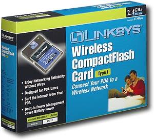 Angle Standard. Linksys - 2.4GHz Wireless CompactFlash Card.
