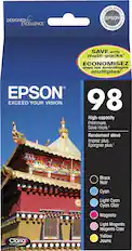 Front. Epson - 98 6-Pack High-Yield Ink Cartridges - Cyan/Light Cyan/Magenta/Light Magenta/Yellow/Black.