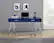 Alt View 14. OSP Home Furnishings - Vivid 2 Drawer Desk - Lapis Blue/Chrome.