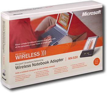Angle Standard. Microsoft - 802.11b Wireless Notebook Card.