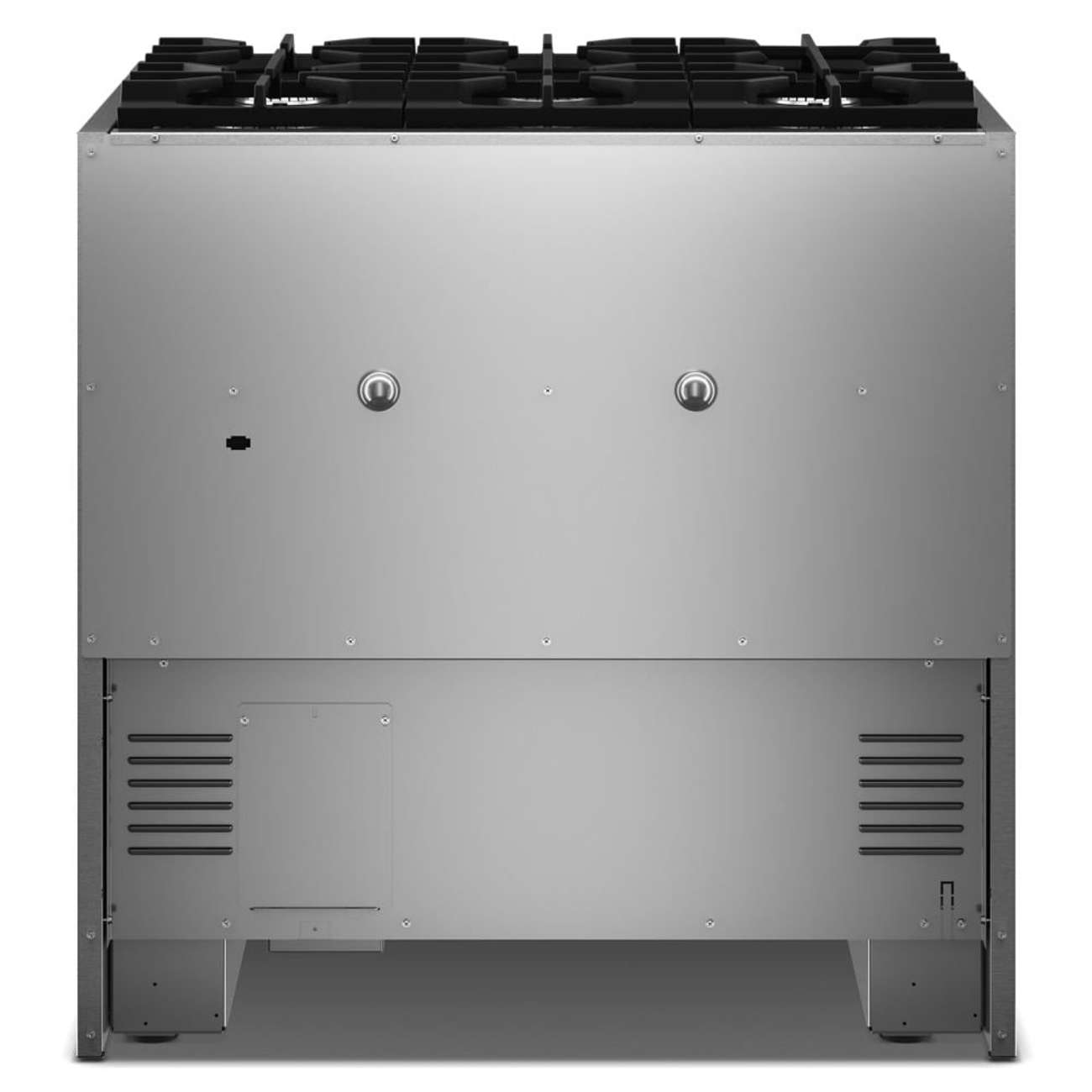 Back. KitchenAid - 36 inch Wide 6 burner Commercial-Style 5.1 cu. ft. Freestanding Dual Fuel Range with No Preheat Air Fry Mode - Stainless Steel.