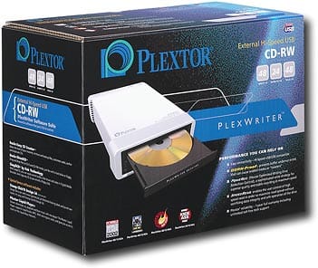 Angle Standard. Plextor - 48x24x48 External USB 2.0 CD-RW Drive.