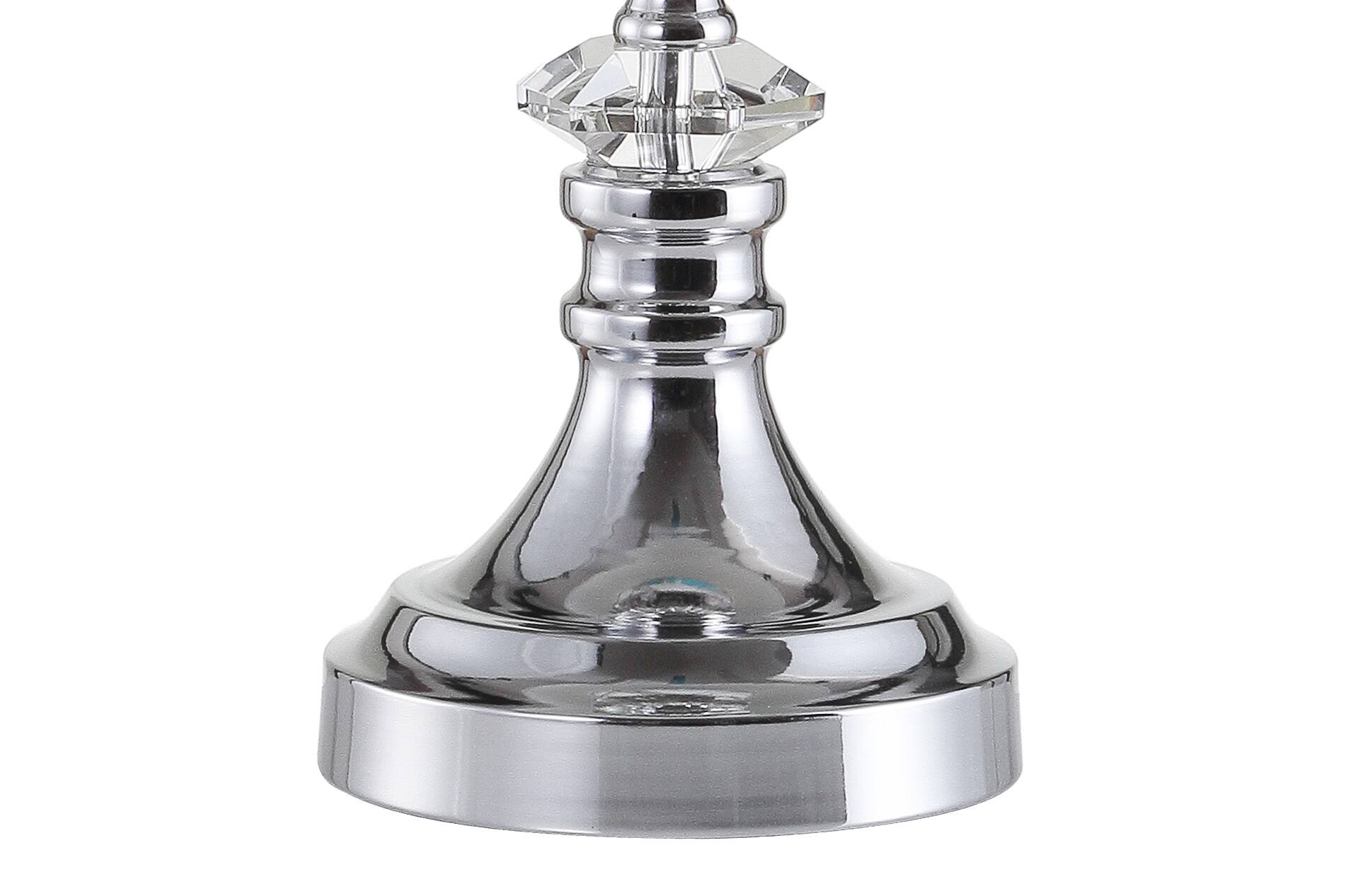Alt View 4. Jonathan Y - Channing 25.5" LED Crystal/Metal Table Lamp, Clear/Chrome - Clear/Chrome.
