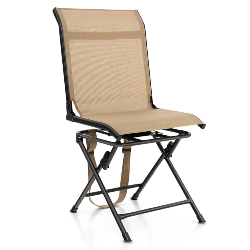 Kadyn - Set of 2 Bamboo Dorm Chair with Storage Pocket for Camping and Fishing-Beige, Folding Chair Camping for Adult - Brown
