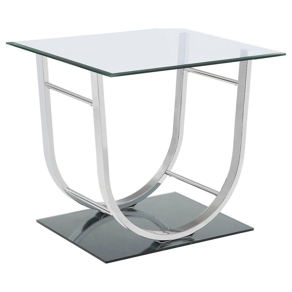 Alt View 3. Coaster Co. of America - Danville 2-piece Glass Top Coffee and End Table Set Chrome - Silver.
