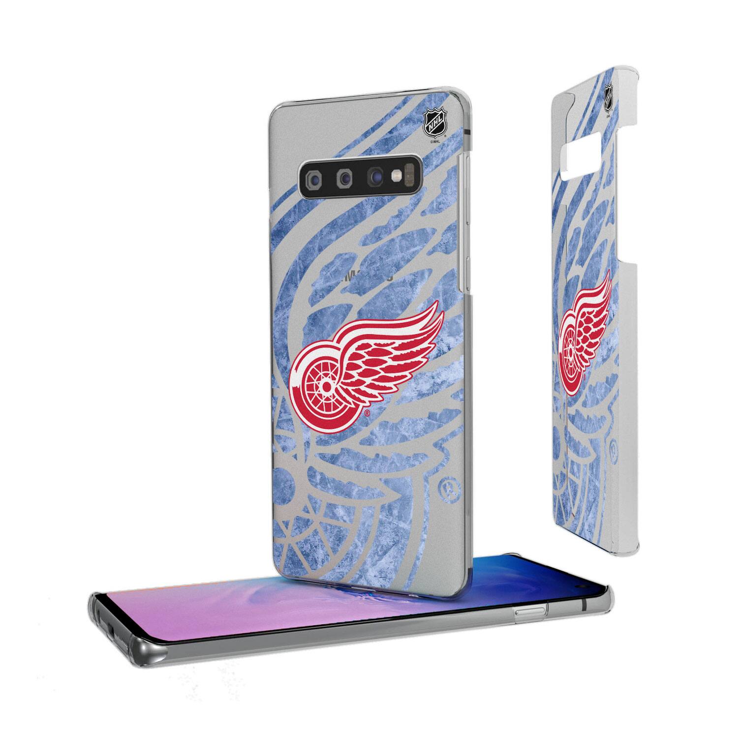 Alt View 3. Keyscaper - Detroit Red Wings Galaxy Clear Ice Case - S23 Ultra - Multicolor.