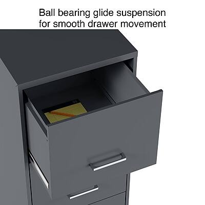 Ball bearing glide suspension for smooth drawer movement