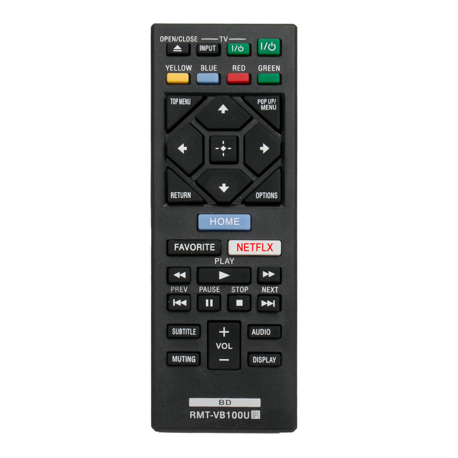 ZdalaMit - RMT-VB100U Replace BLU-RAY Player Remote fit for Sony Player sub RMT-VB201U RMT-B100U RMT-VB100I RMT-VB100M RMT-VB100E - Black