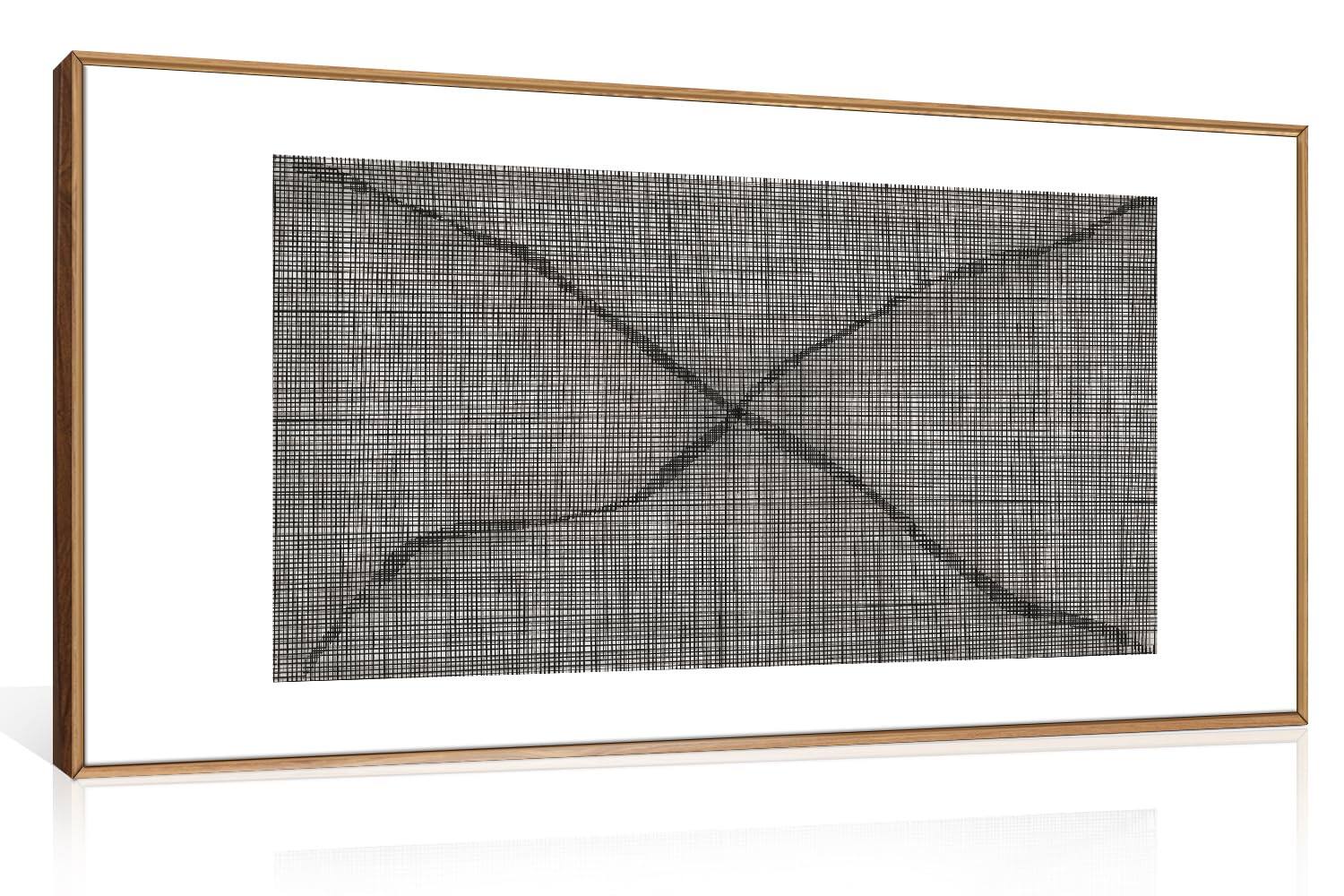 Front. Hirose Alice - Large Neutral Abstract Framed Canvas Wall Art Set Minimalist Gray and Beige Pastel Wall Decor Modern Nature - Abstract Line Wall Art 40"L x 20"W.