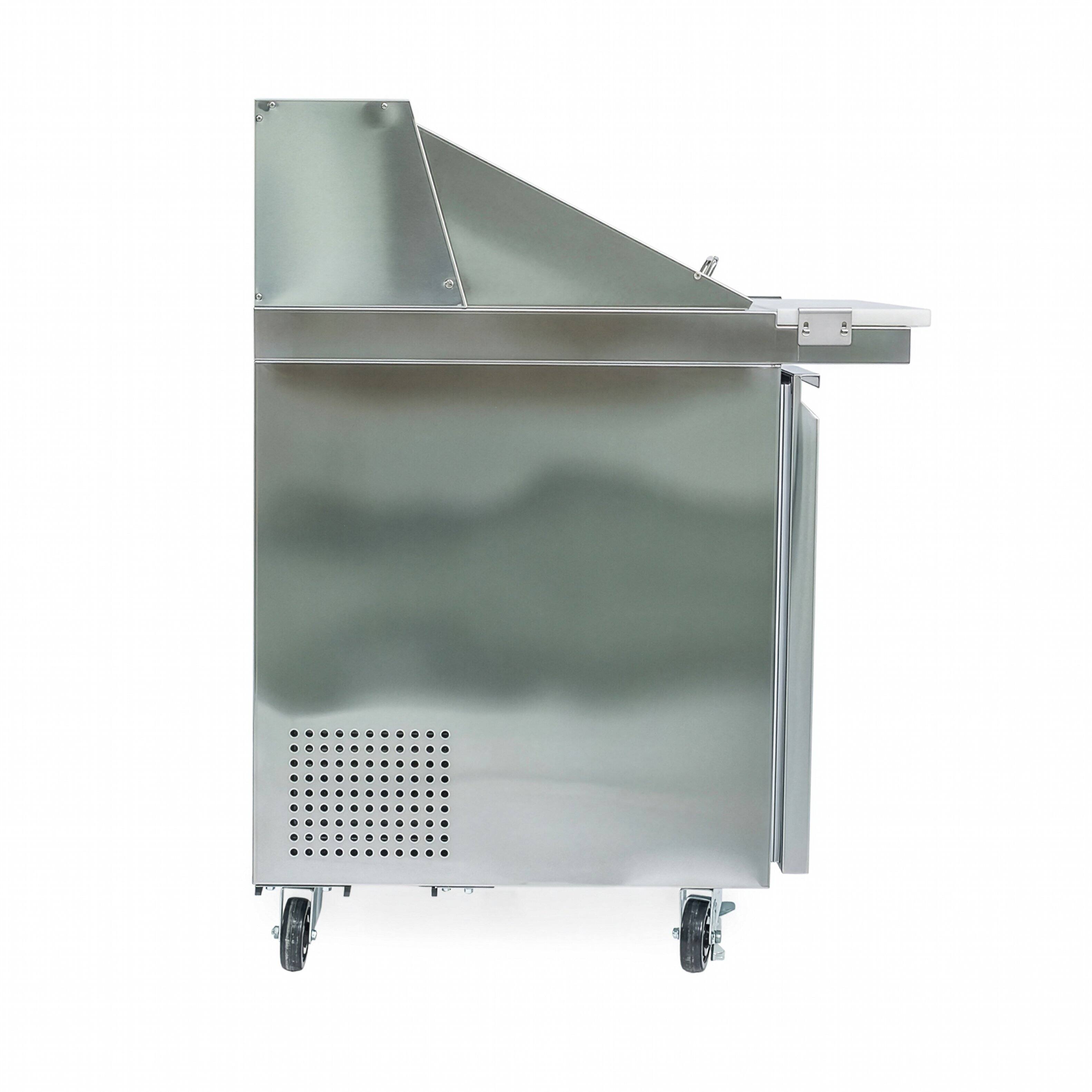 Alt View 6. Magic Chef - E-Series 47 in. 9.5 cu. ft. 2 Door Mega Top Sandwich/Salad Prep Table Refrigerator in Stainless Steel - Stainless Steel.