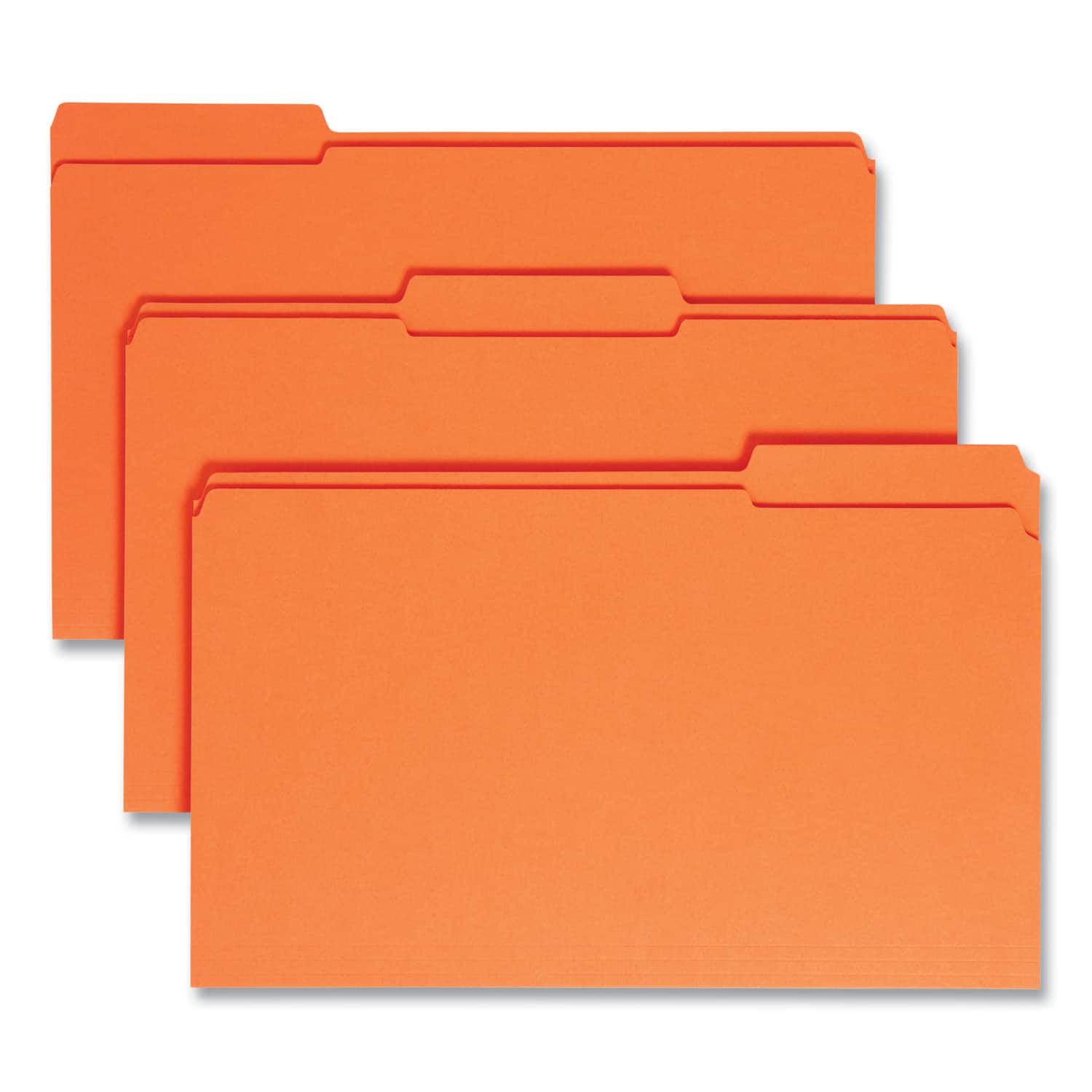 "Smead Manufacturing - Reinforced Top Tab Colored File Folders, 1/3-Cut Tabs: Assorted, Legal Size, 0.75"" Expansion, Orange, 100/Box" price history on PriceWatchPro