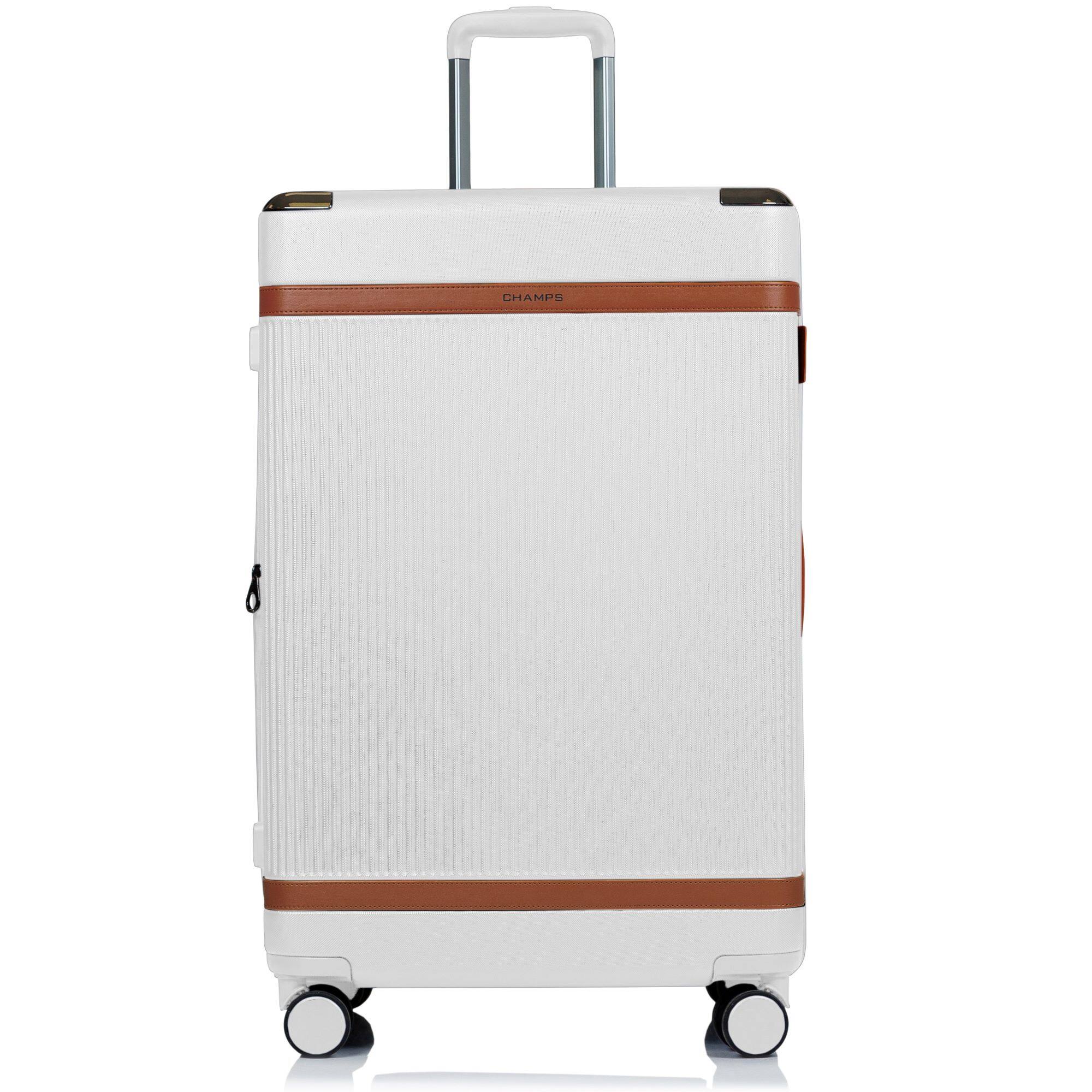 Angle. Champs - Vintage Air 3-Piece Hardside Luggage Set - Ivory.