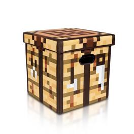 Ukonic - Minecraft Crafting Table Storage Bin Cube Organizer with Lid | 15 Inches - Brown