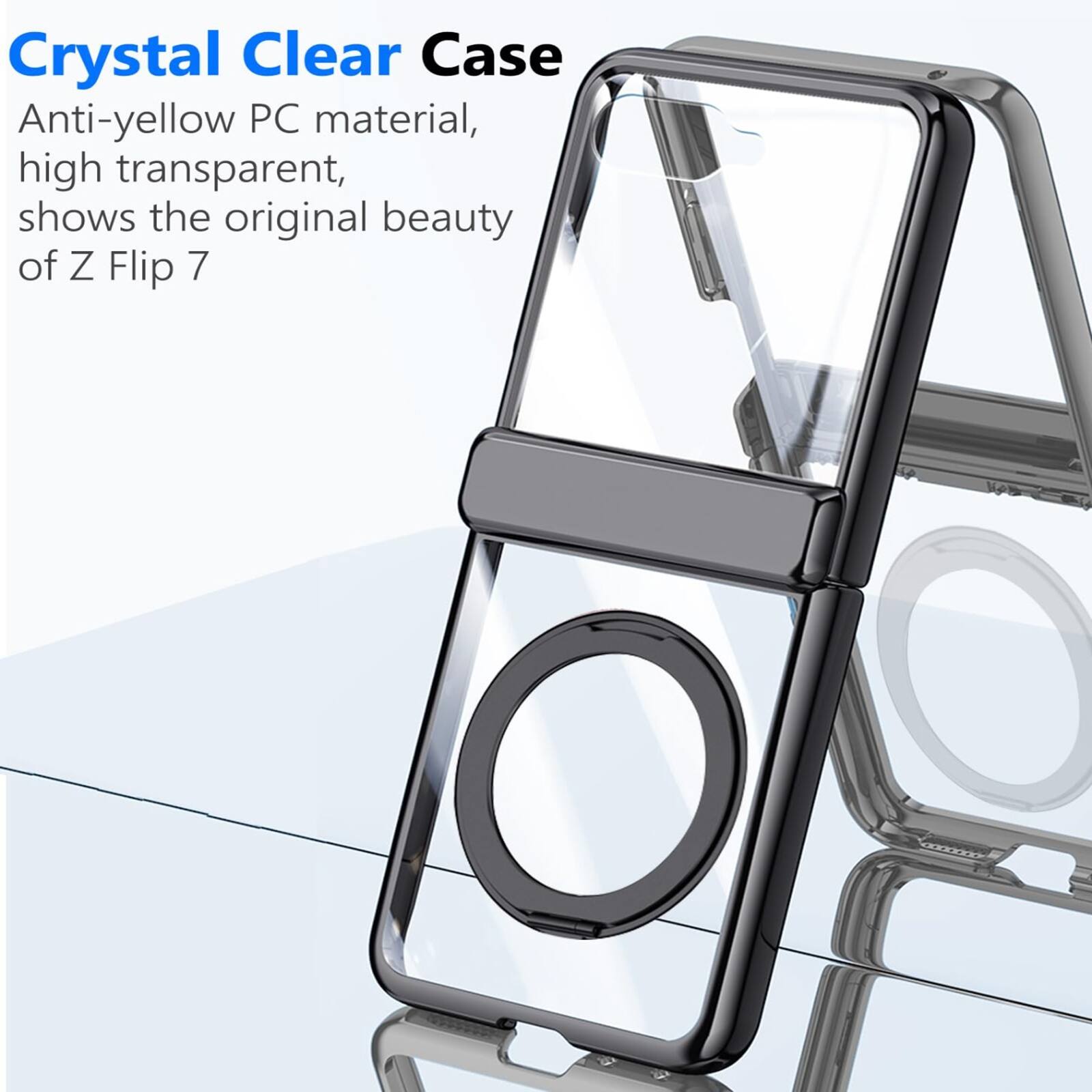 Crystal Clear Case

Anti-yellow PC material, high transparent, shows the original beauty of Z Flip 7