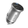 Front. Anker - PowerDrive 2 Alloy 24W Vehicle Charger - Silver.