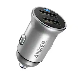 Anker - PowerDrive 2 Alloy 24W Vehicle Charger - Silver