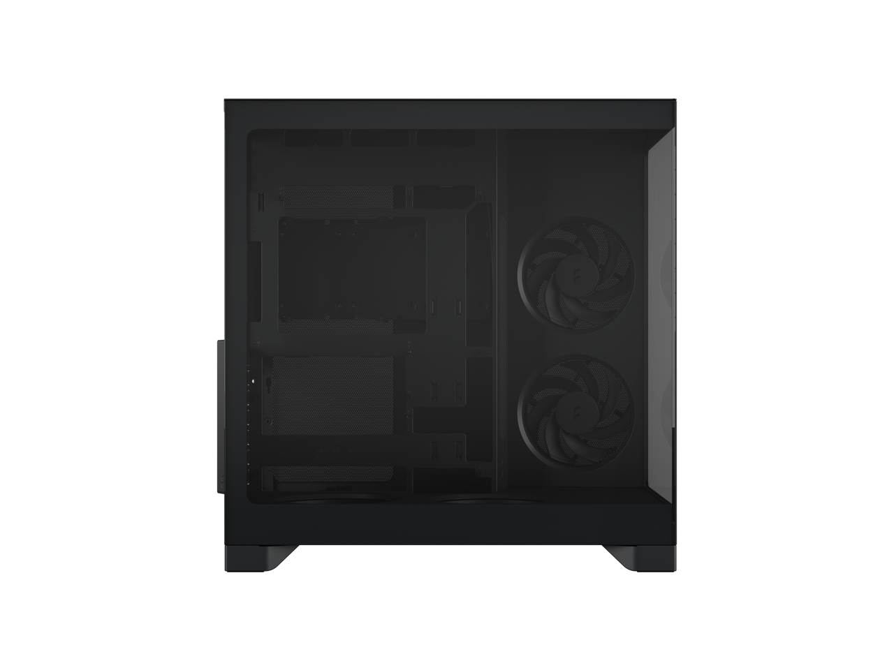 Alt View 7. Fractal Design - Fractal Design Pop 2 Vision Black - Dual-Chamber Case with Glass Panels, 4 Fans, E-ATX Support - Black.