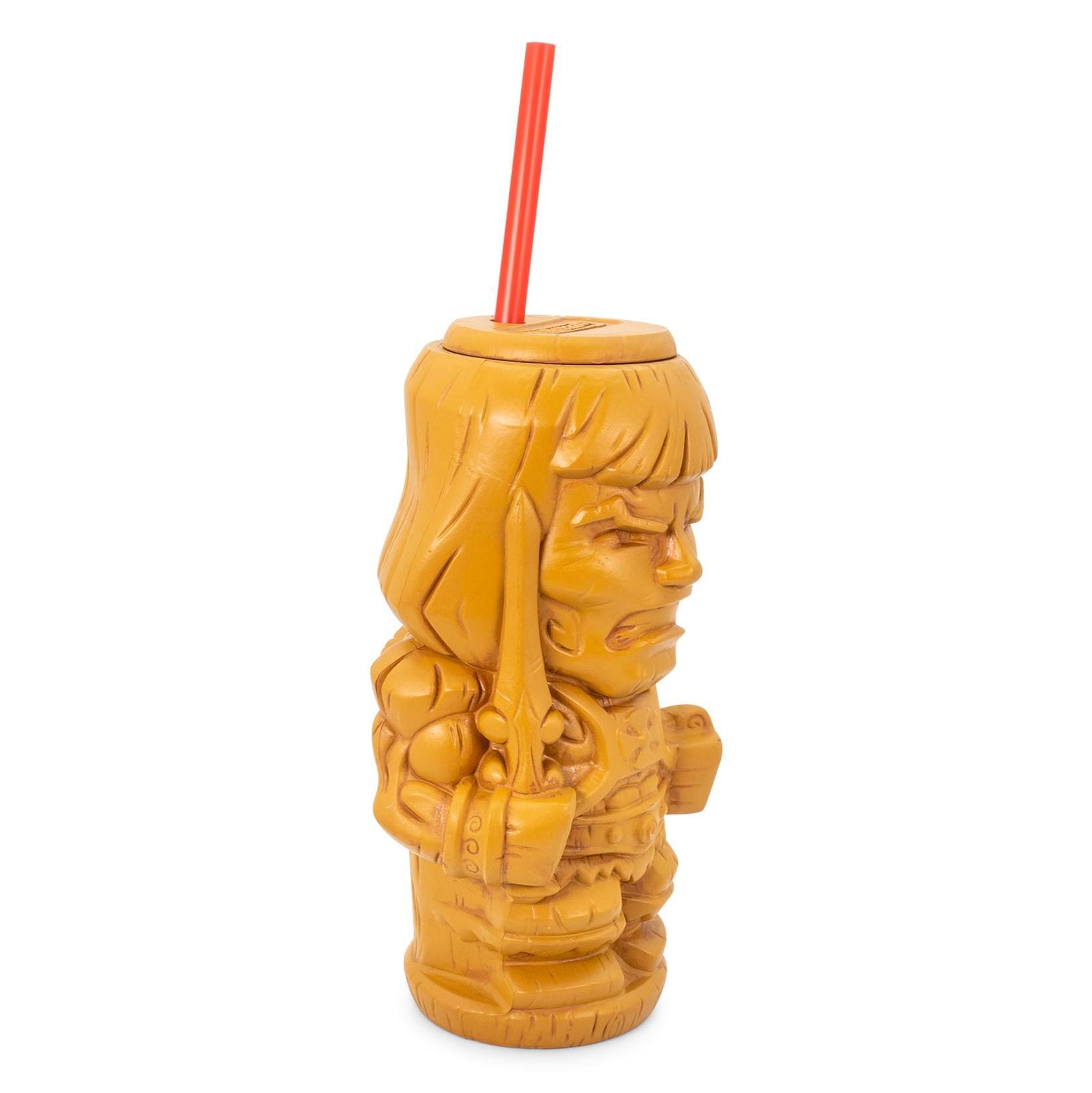 Alt View 1. Masters of the Universe - Geeki Tikis Masters of the Universe He-Man Tumbler with Straw | Holds 25 Ounces - Yellow.