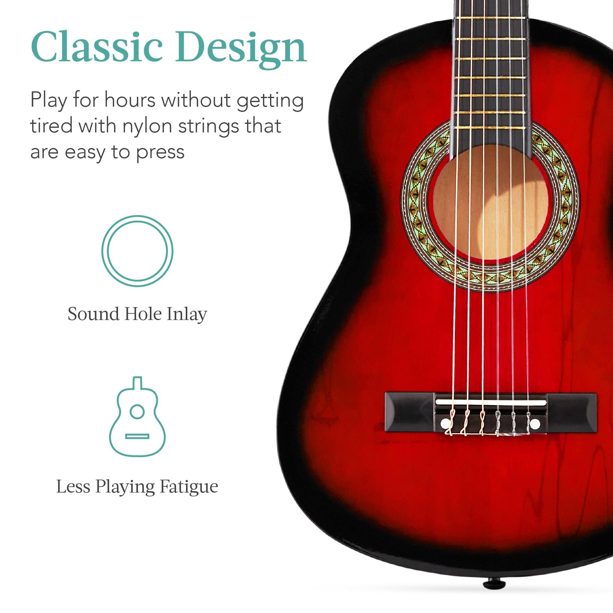 Classic Design

Play for hours without getting tired with nylon strings that are easy to press

Sound Hole Inlay

Less Playing Fatigue