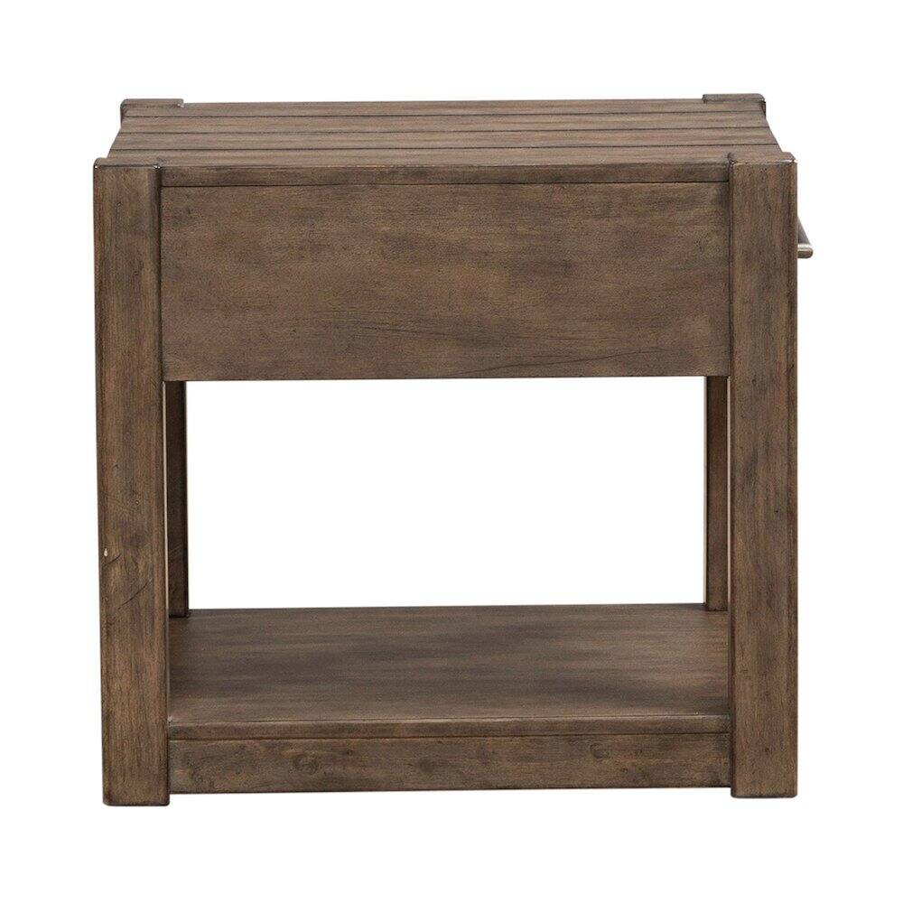 Back. Liberty Furniture Industries - Broadmore Living Room Drawer End Table - Cobblestone Brown - Cobblestone Brown.