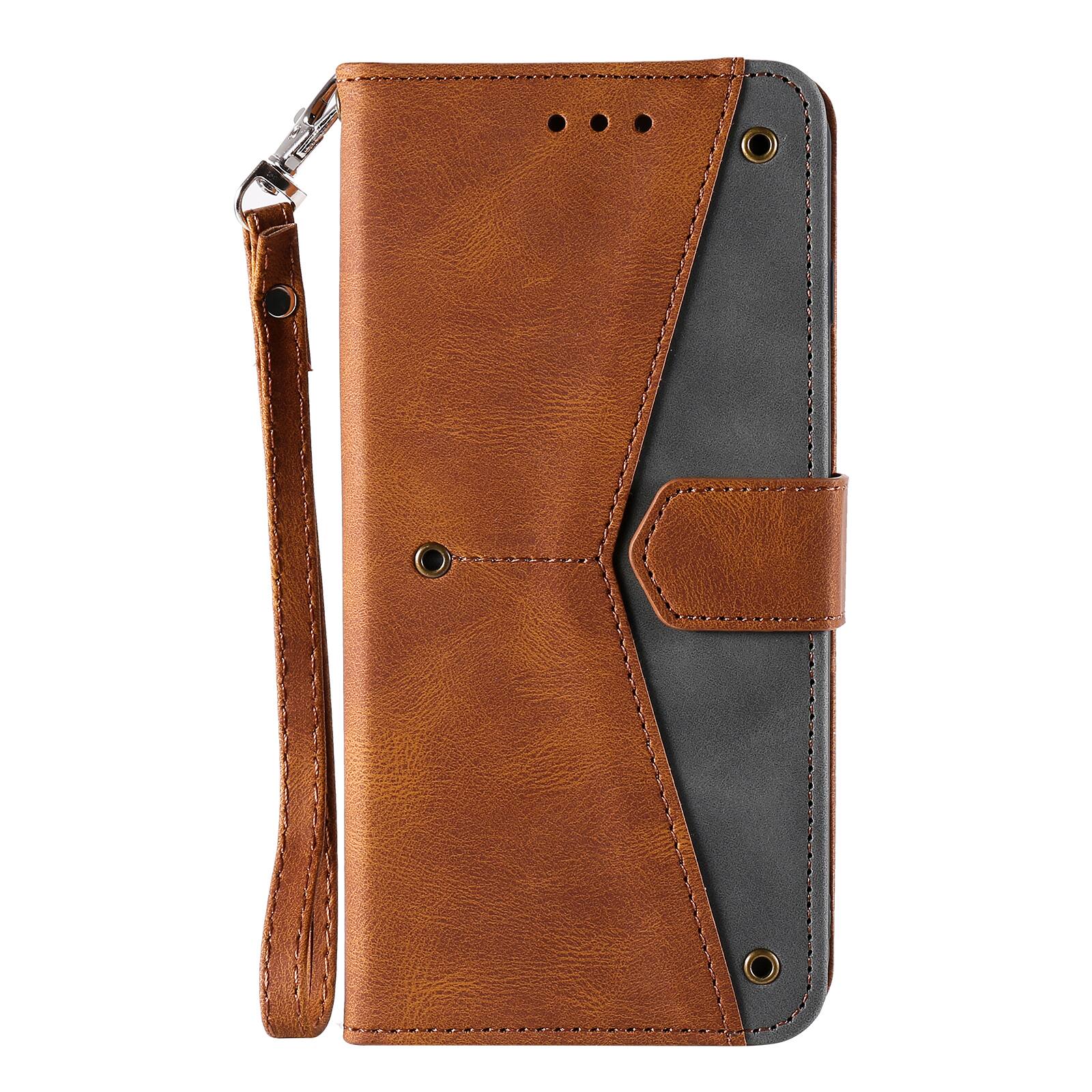 Angle. Dteck - Wallet Case for Apple iPhone 17 Pro Max,Vintage PU Leather Flip Card Holder Kickstand Magnetic Closure Phone Cover - Brown.