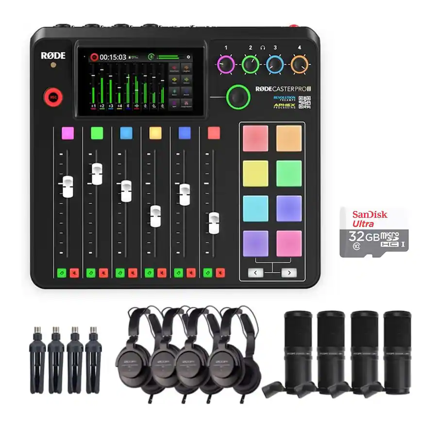 RODE RODECaster Pro II Integrated Audio Production Studio w/Accessory ...