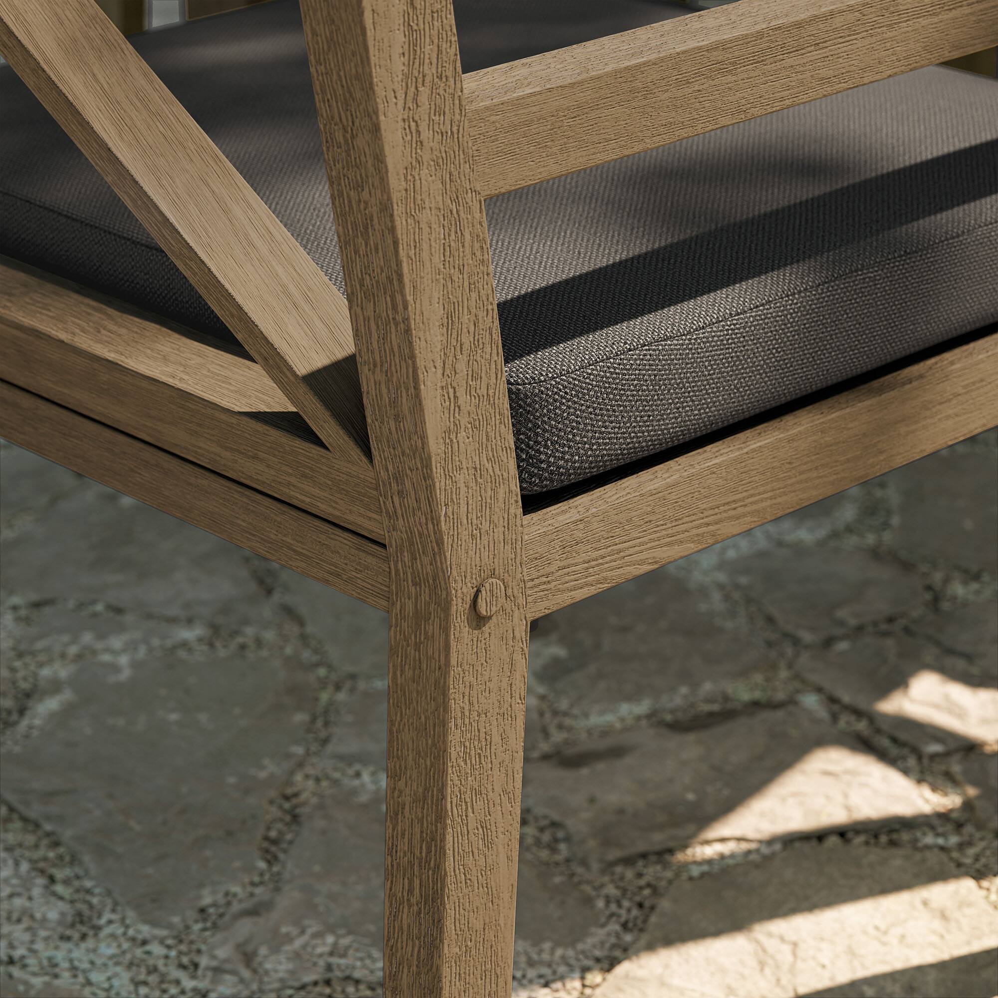 Alt View 1. Modway - Northlake Outdoor Teak Dining Armchair by Modway - Weathered Gray Flint.