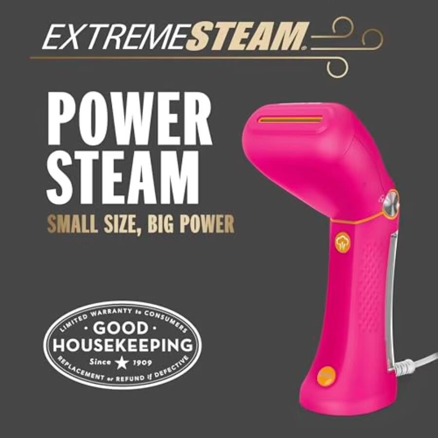 EXTREME STEAM  
POWER STEAM  
SMALL SIZE, BIG POWER  

LIMITED WARRANTY TO CONSUMERS  
GOOD HOUSEKEEPING  
Since 1909  
REPLACEMENT OR REFUND IF DEFECTIVE
