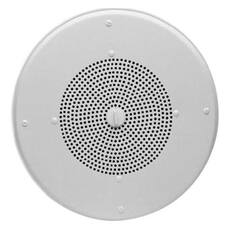 Front. Valcom - V-1220 Ceiling Mountable Speaker - White.