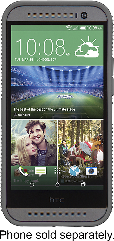Detektiv jungle Nominering Best Buy: Speck CandyShell Grip Case for HTC One (M8) Cell Phones  Black/Gray SPK-A2760