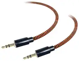 ToughTested - 6' Auxiliary Cable - Black/Orange
