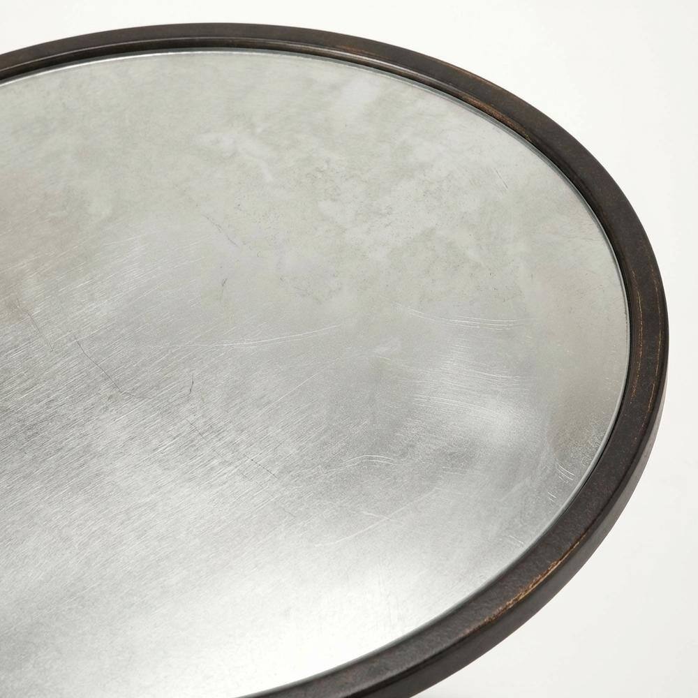 Alt View 2. Starlight Canyon Home - Oval Mirror Top Metal Side Table, Modern Accent End Table for Living Room - Bronze.