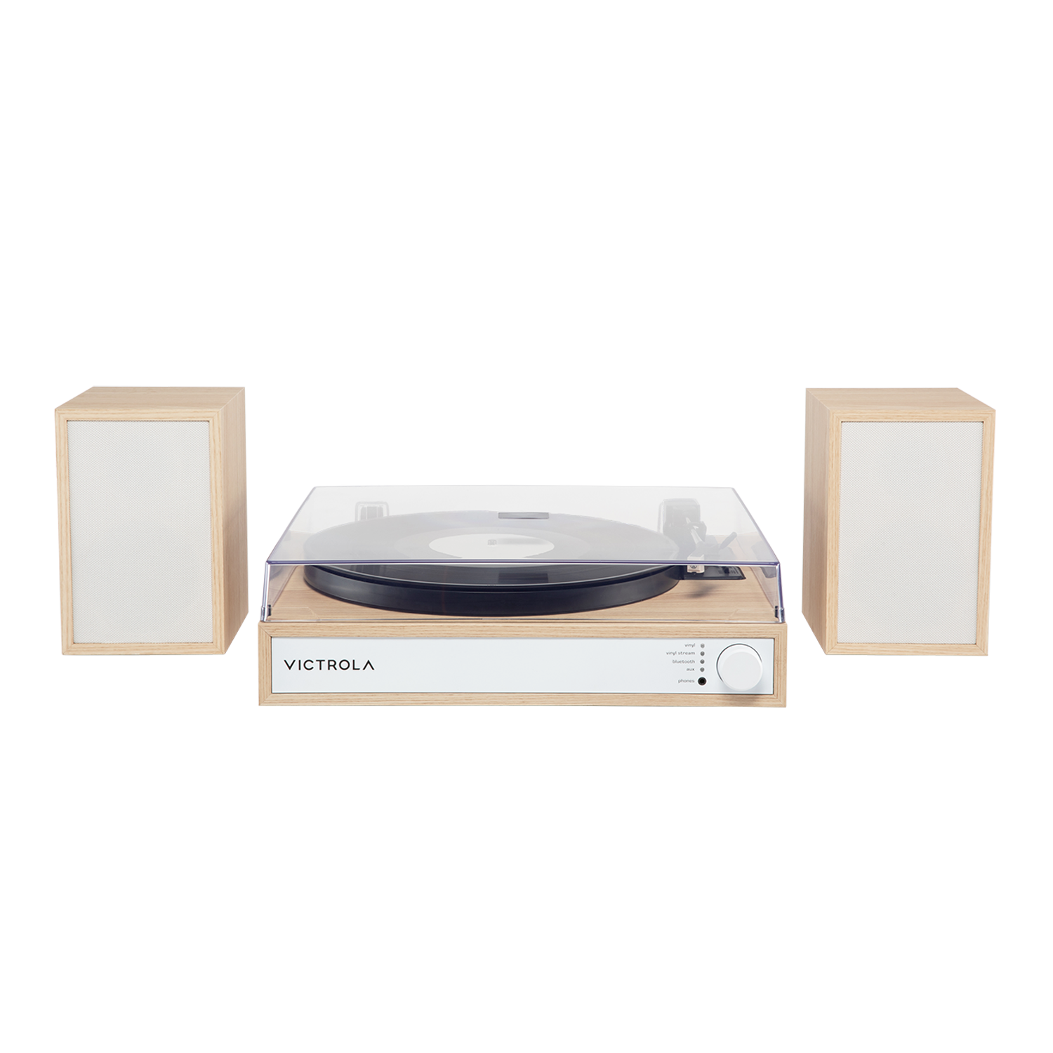Alt View 3. Victrola - Victrola Harmony Bluetooth Turntable System with Speakers - Natural.
