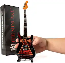 PopMarket - The Mini Axe - Def Leppard - Vegas Residency (Ltd Ed) Mini Guitar Replica Collectible - COLLECTIBLES - Multicolor