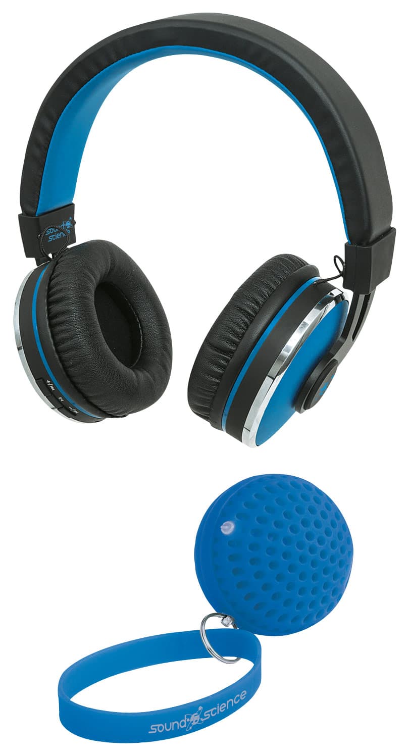 Front. Sound Science - Cosmos Over-the-Ear Studio Wireless Headphones - Blue.