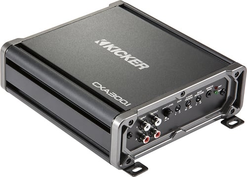 KICKER - CX Series 300W Class D Mono Amplifier with Variable Low-Pass Crossover - Black - Larger Front