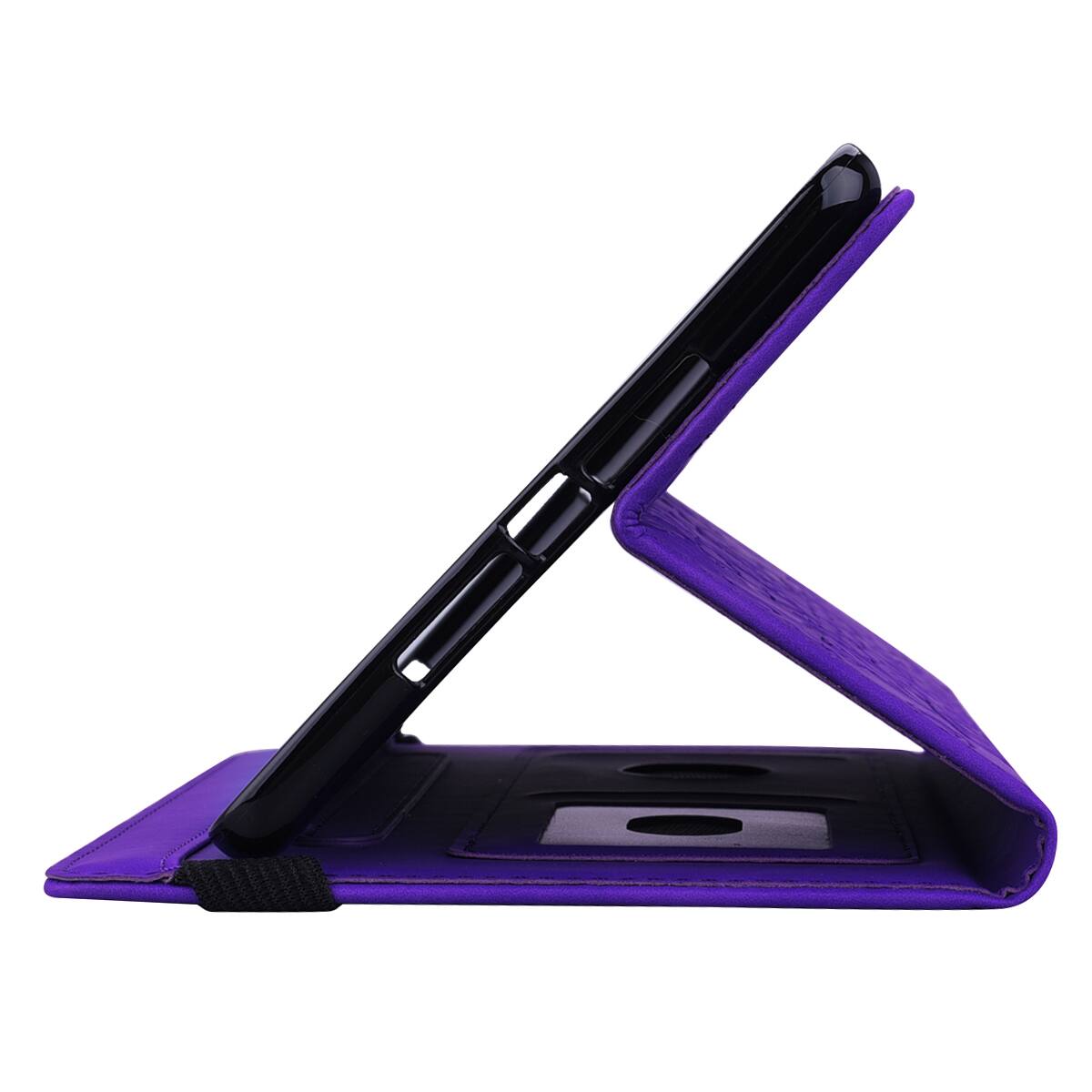 Alt View 4. Dteck - Case for Samsung Galaxy Tab S10 Ultra & S9 Ultra & S8 Ultra (X920/X910/X900),Shockproof Embossed PU Leather Folio Cover - Purple.