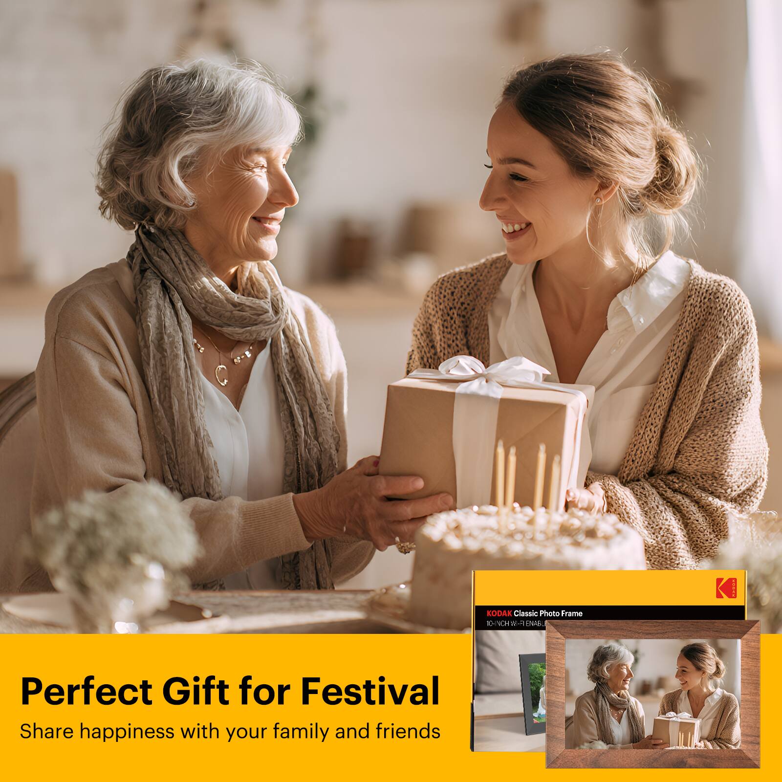KODAK Classic Photo Frame 10-VCH W-A ENA

Perfect Gift for Festival  
Share happiness with your family and friends