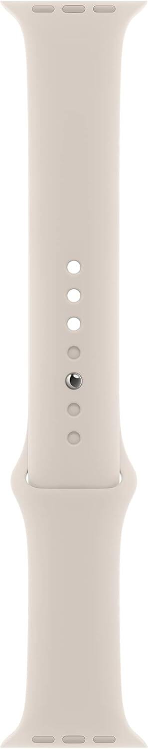 Front. Apple - Apple  Watch Band FIT Apple 45MM S/M Sport Band Starlight - Starlight.