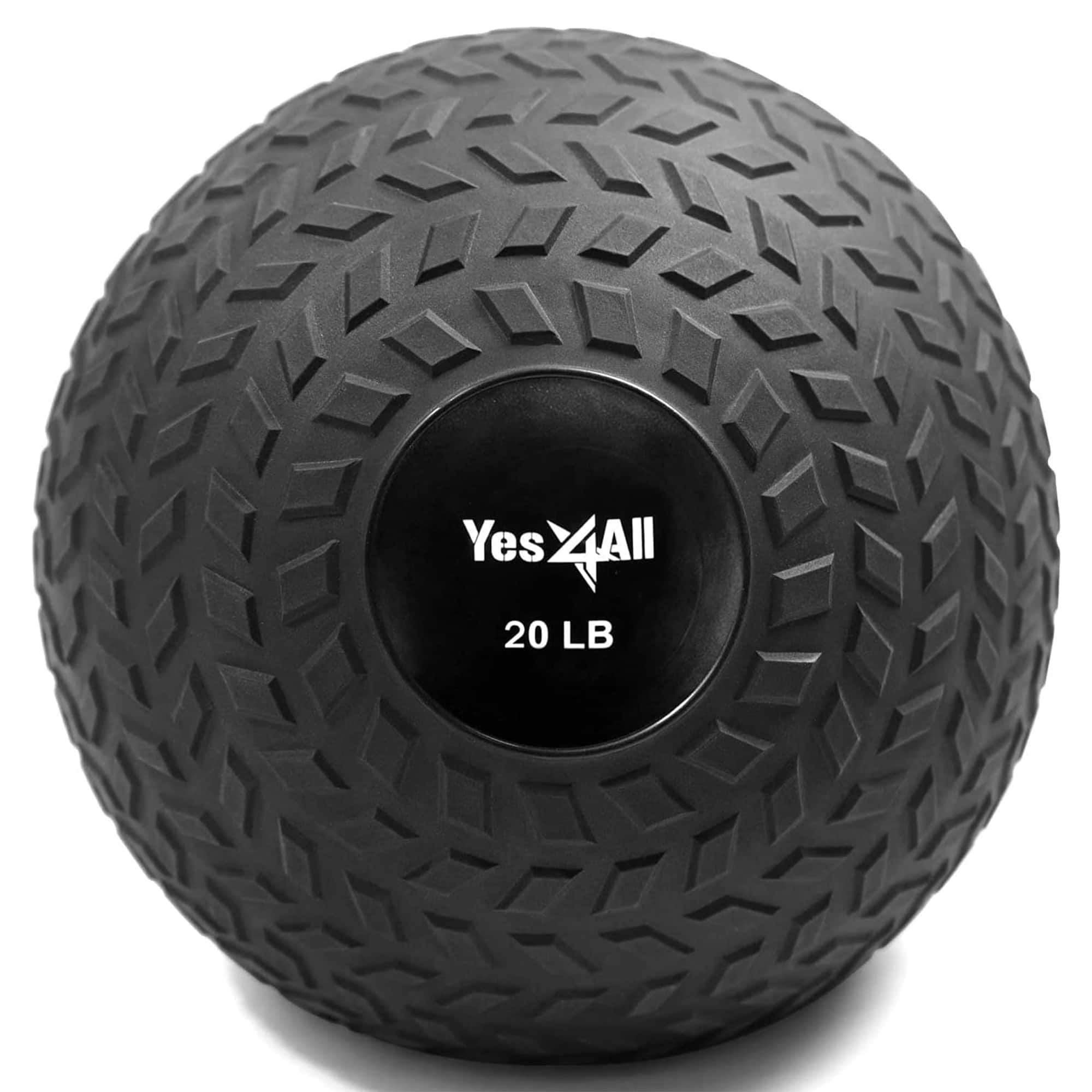 Yes4All - 20Lb Slam Ball, Durable Sand Filled Workout Weight Ball, (Tread) - Black price history on PriceWatchPro