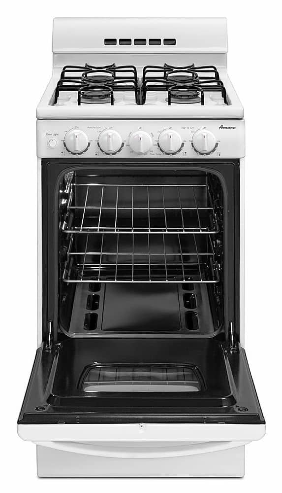 Alt View 11. Amana - 20" 2.6 Cu. Ft. Freestanding Gas Range - White.