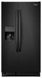 Whirlpool - 25.4 Cu. Ft. Side-by-Side Refrigerator with Thru-the-Door Ice and Water - Black - Larger Front