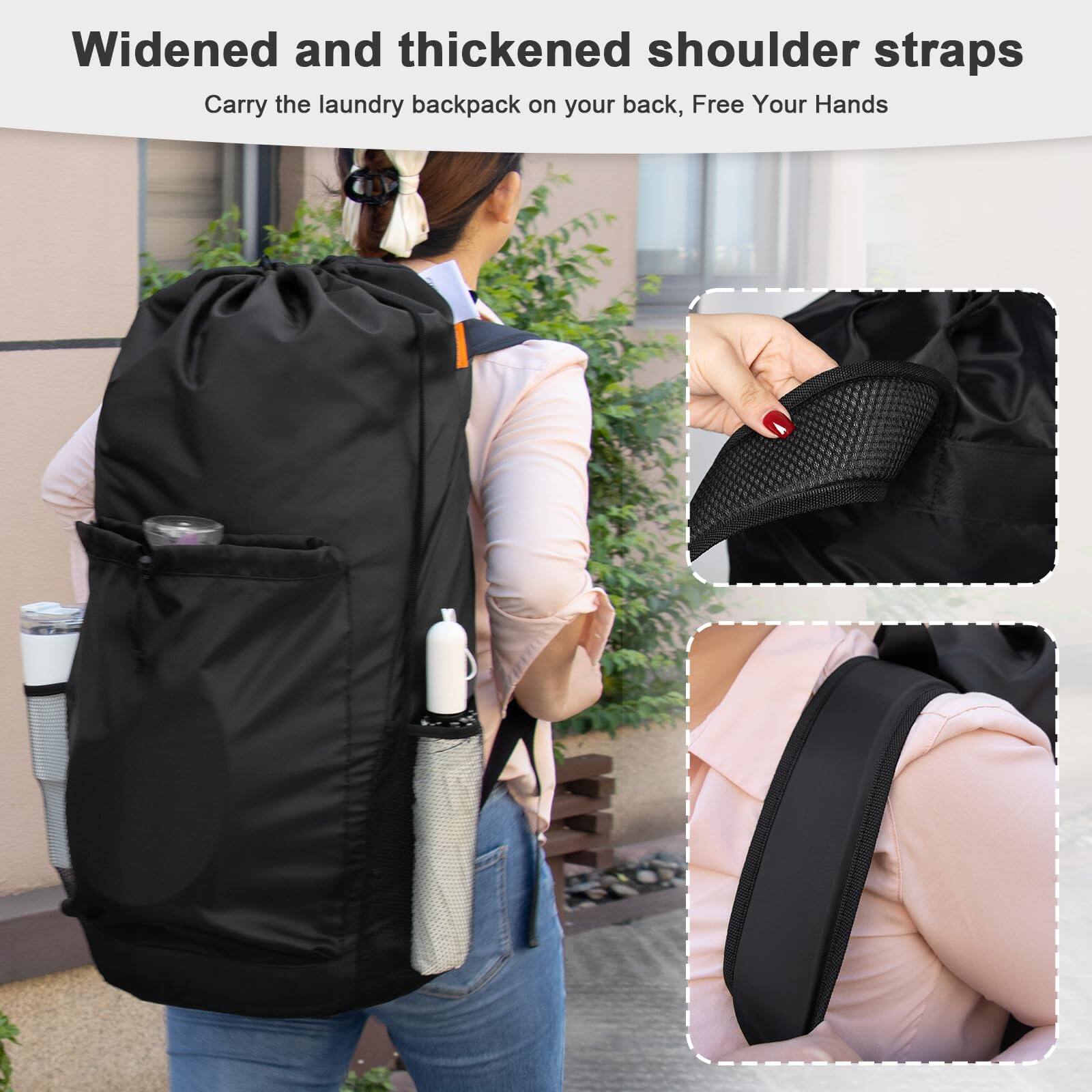 Cozy Serene Extra Heavy Duty Large Backpack Laundry Bag With ...
